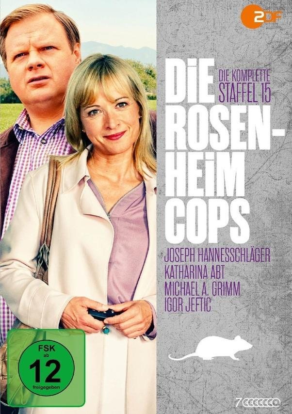 DVD-Cover: Zwei Personen, Titel 'Die Rosenheim-Cops', eine deutsche Fernsehsendung.