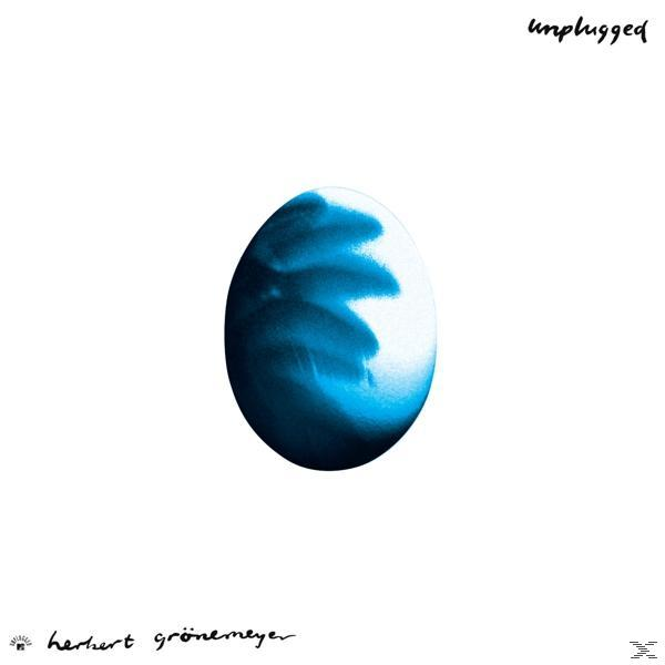 Albumcover mit blauem, eiförmigem Gebilde auf weißem Hintergrund. Text 'unplugged' oben und Künstler unten.