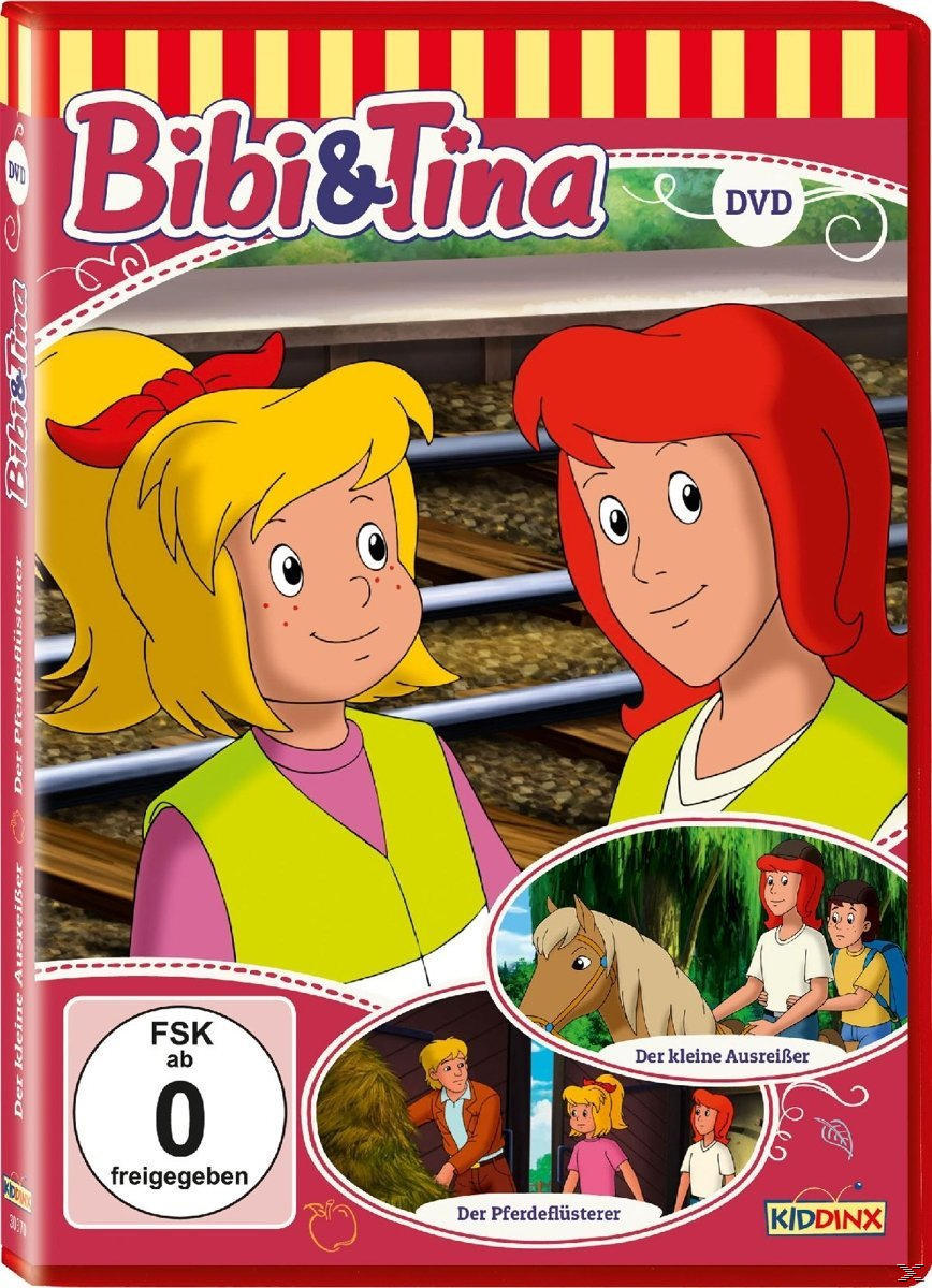 DVD-Box: "Bibi & Tina", zwei Mädchen im Cartoon. Pferdeszene im unteren Teil.