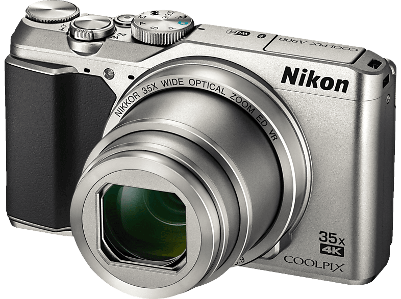 Cámara Compacta Nikon coolpix a900 203 plata 20.3 iso 80 1600 zoom 35x mpx 4k uhd snapbridge 20.3mp 12.3 5184 3888pixeles