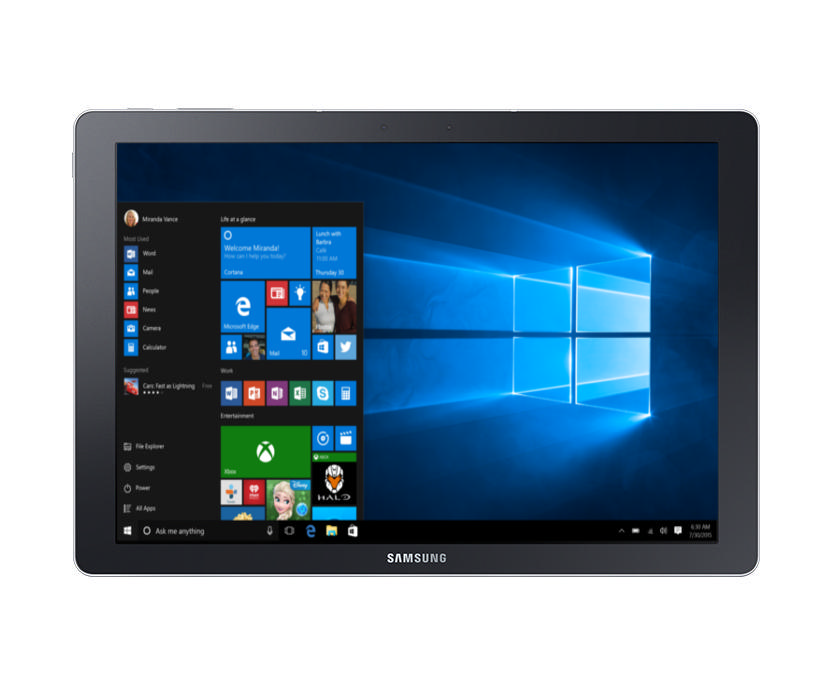 SAMSUNG Galaxy TabPro S 12" Intel M3-6Y30 2.2 Ghz 4GB 128GB SSD W10 Tablet PC Siyah SM-W700NZKATUR