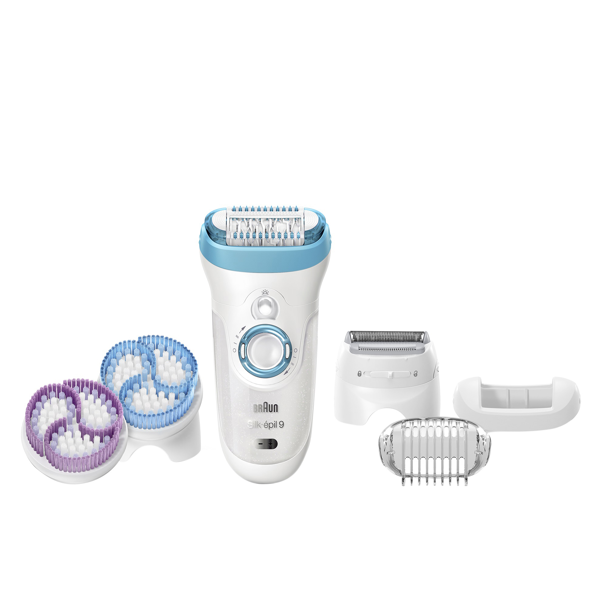BRAUN 9-961 Silk-épil 9 Skin Spa wet&dry Epilierer, Weiß/Blau
