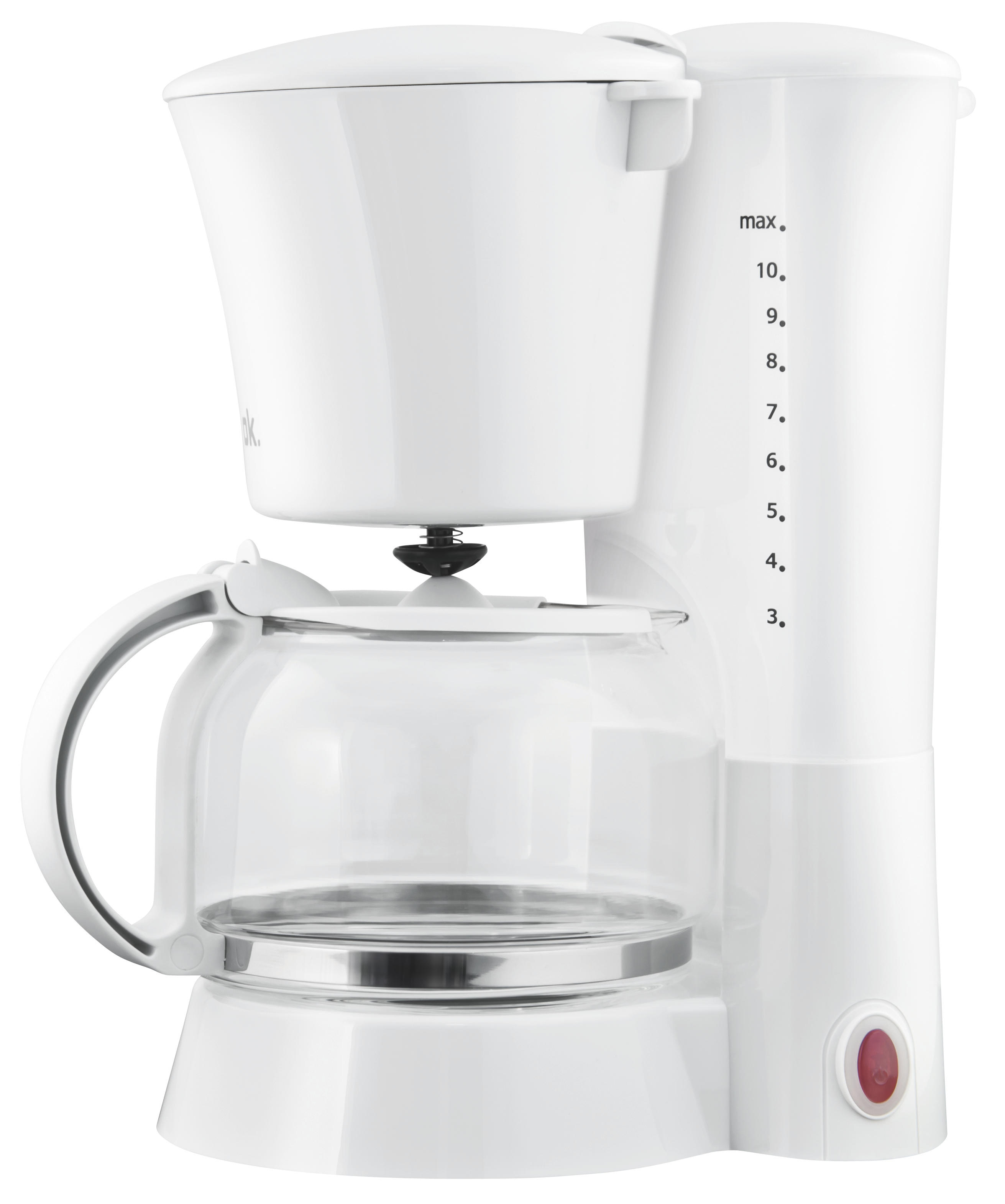OK.  OCM 105-W - Koffiezetapparaat - Inhoud watertank: 1,25 l - Type kan: Glazen kan - Wit