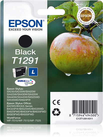 Epson T1291 Singlepack Zwart Durabrite Ultra Ink afbeelding
