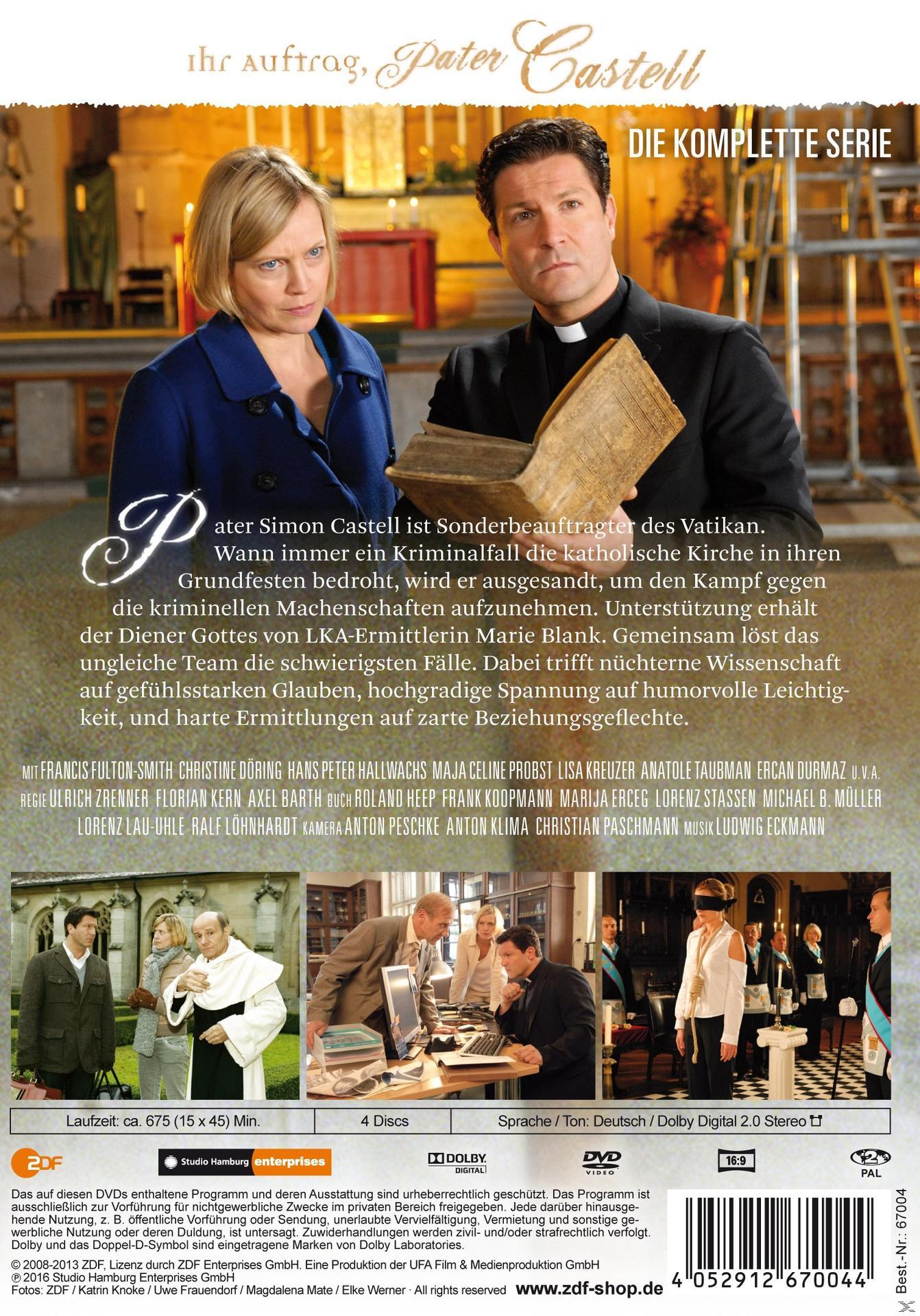 DVD-Rückseite, Paar in formeller Kleidung, Text auf Deutsch und kleine Bilder aus der Serie.