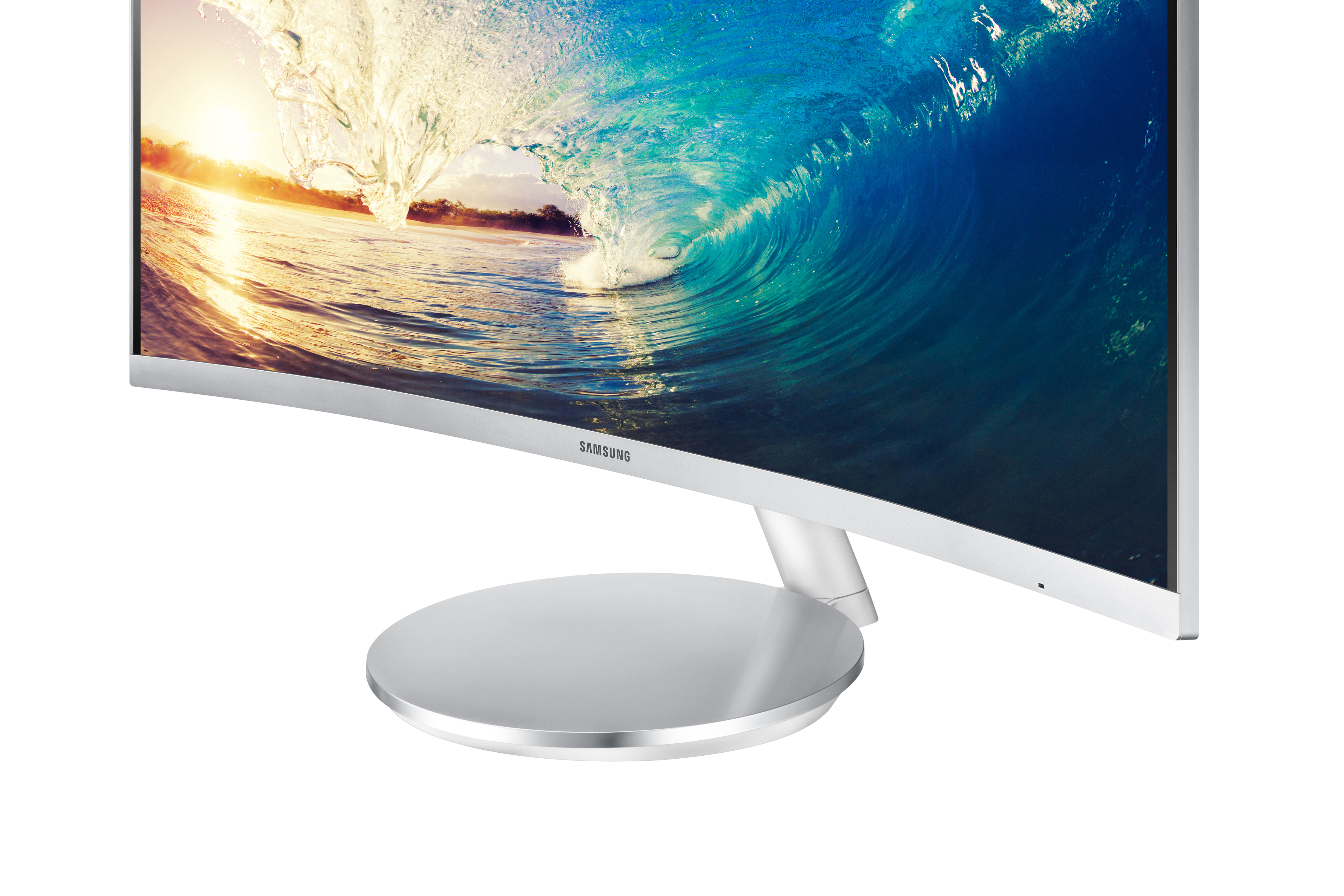 SAMSUNG C27F591 - Moniteur, 27 ", Full-HD, Blanc/Argent