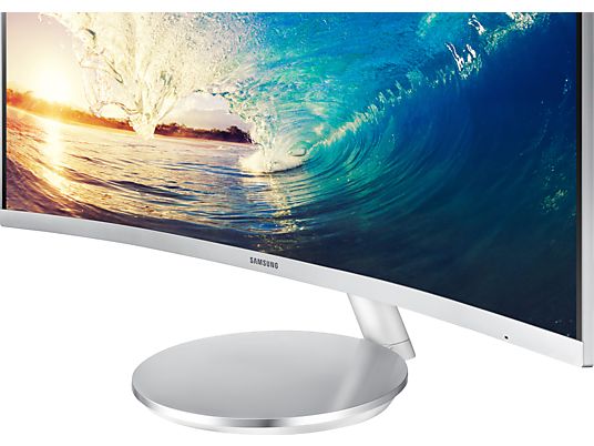 SAMSUNG C27F591 - Moniteur, 27 ", Full-HD, Blanc/Argent