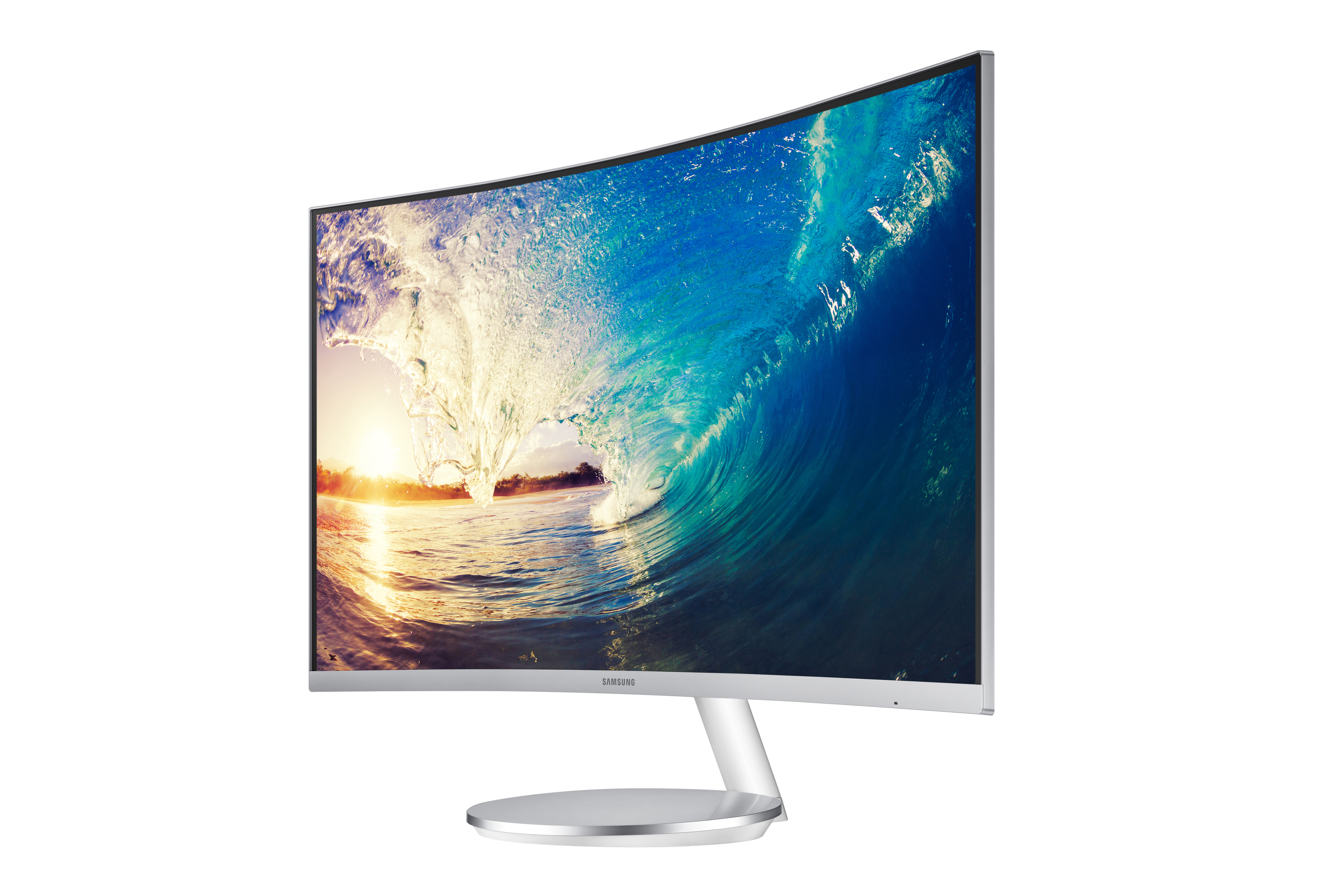 SAMSUNG C27F591 - Moniteur, 27 ", Full-HD, Blanc/Argent