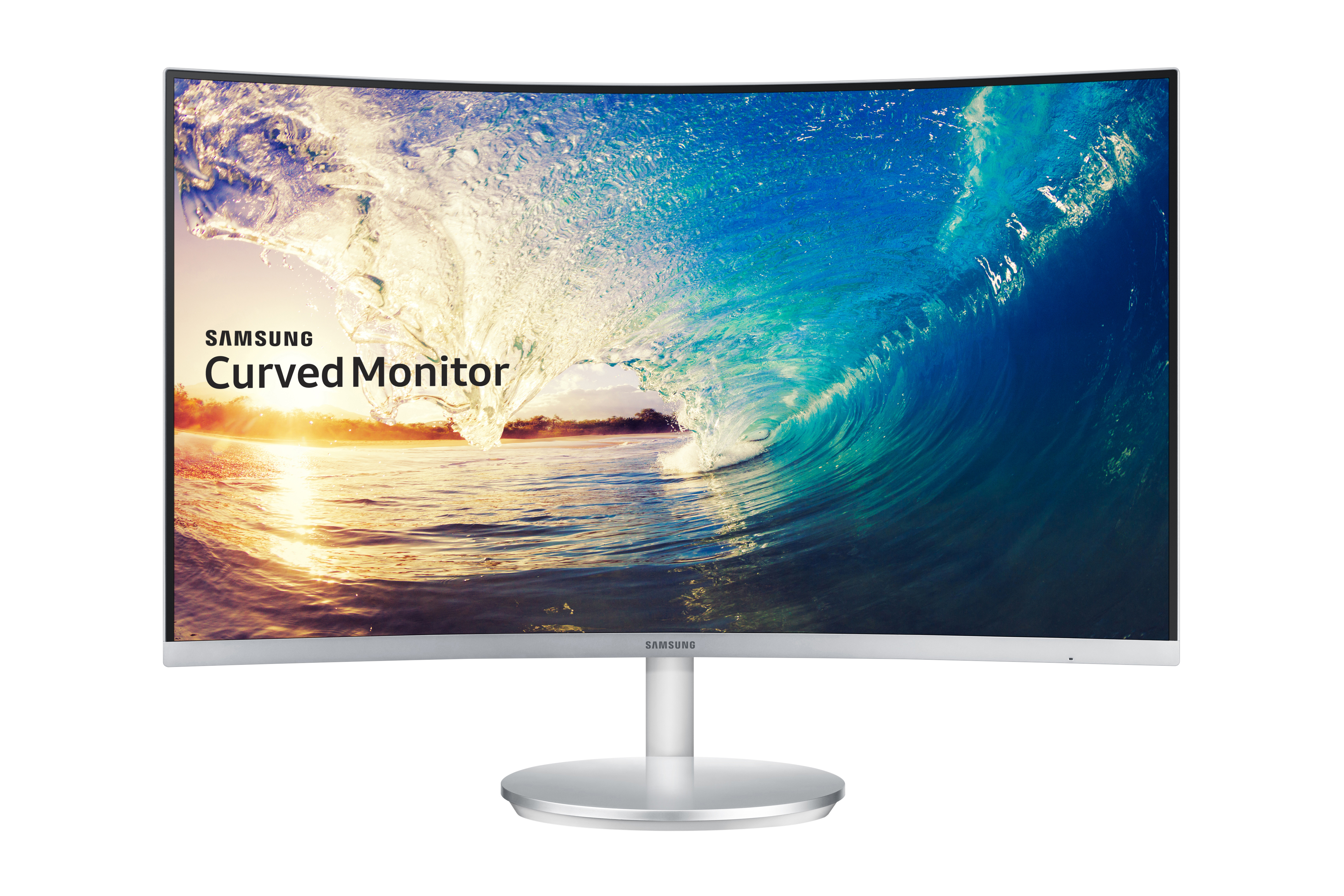 SAMSUNG C27F591 - Moniteur, 27 ", Full-HD, Blanc/Argent