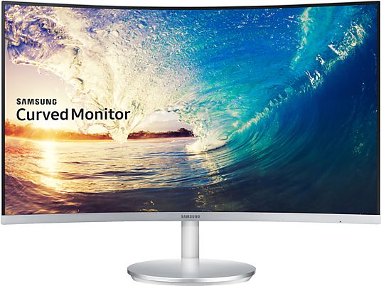 SAMSUNG C27F591 - Moniteur, 27 ", Full-HD, Blanc/Argent