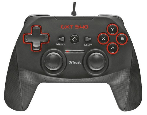 Trust Gxt 540 gamepad pcplaystation 3 negro gaming para mando videojuegos con cable ps3pc wired pcps3 gtx usb gxt540 yula 13 2