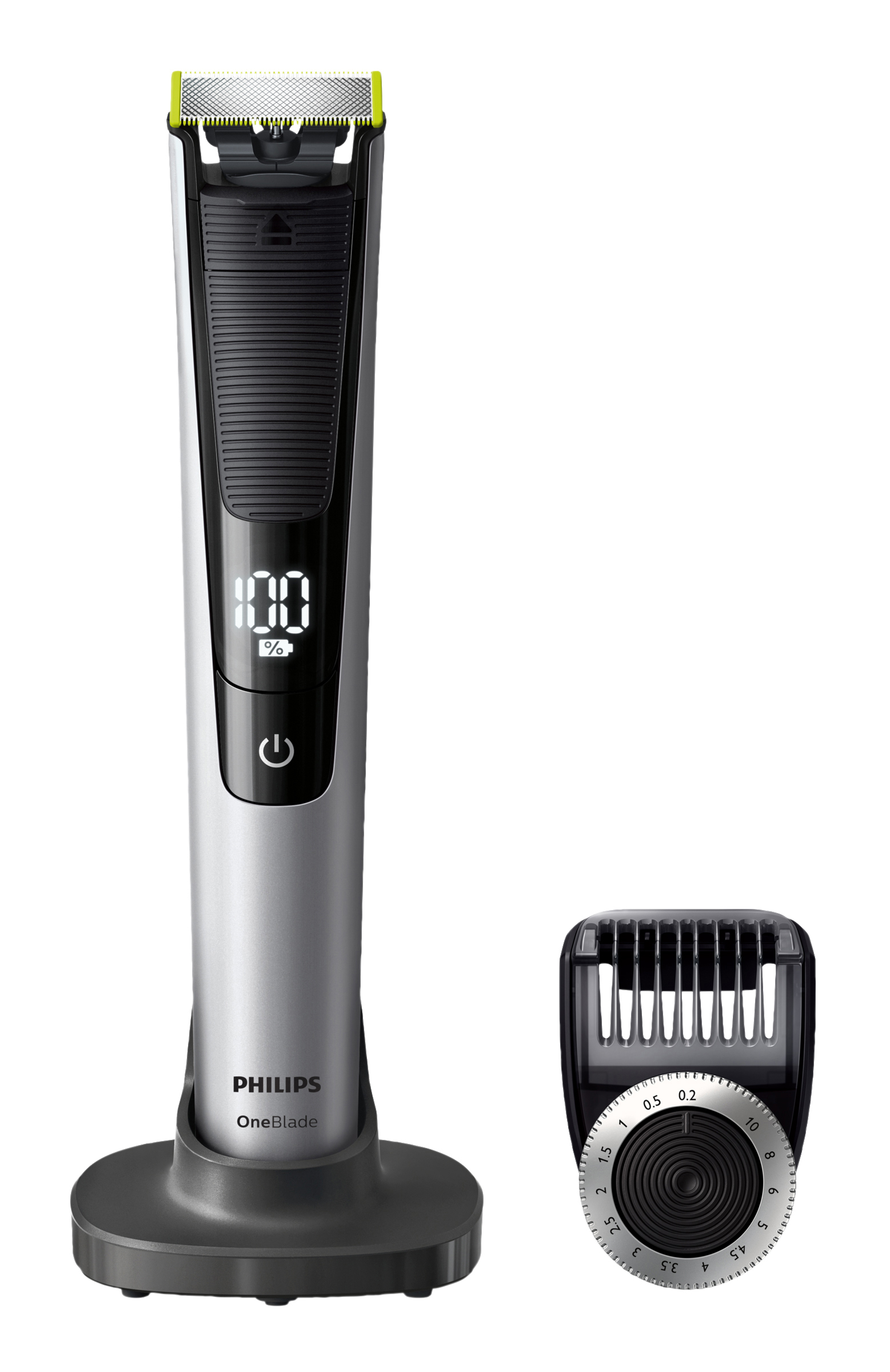 PHILIPS OneBlade Pro QP6520/20 Trimmen, Stylen, Präzisionskamm (14 Stufen) Barttrimmer QP6520