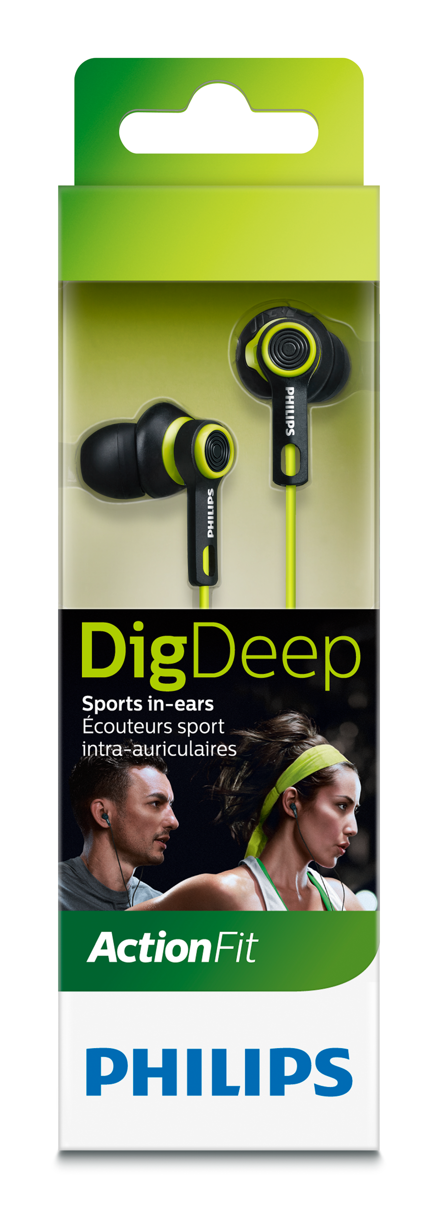 PHILIPS SHQ2400CL/00, In-ear Kopfhörer Grün/Schwarz