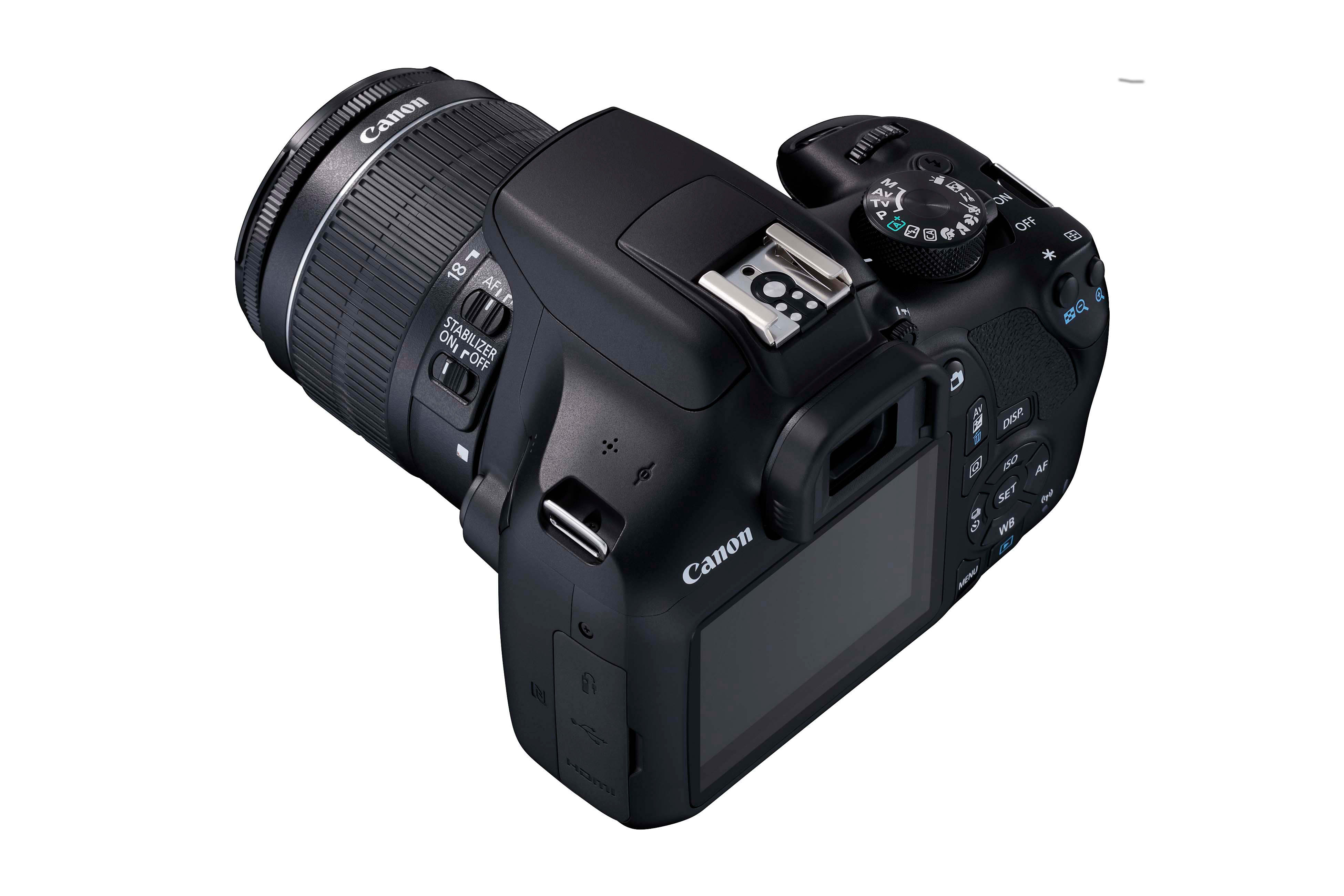 CANON EOS 1300D + 18-55MM IS II Spiegelreflexkamera, 18 Megapixel, 18-55 mm Objektiv (IS II), WLAN, Schwarz