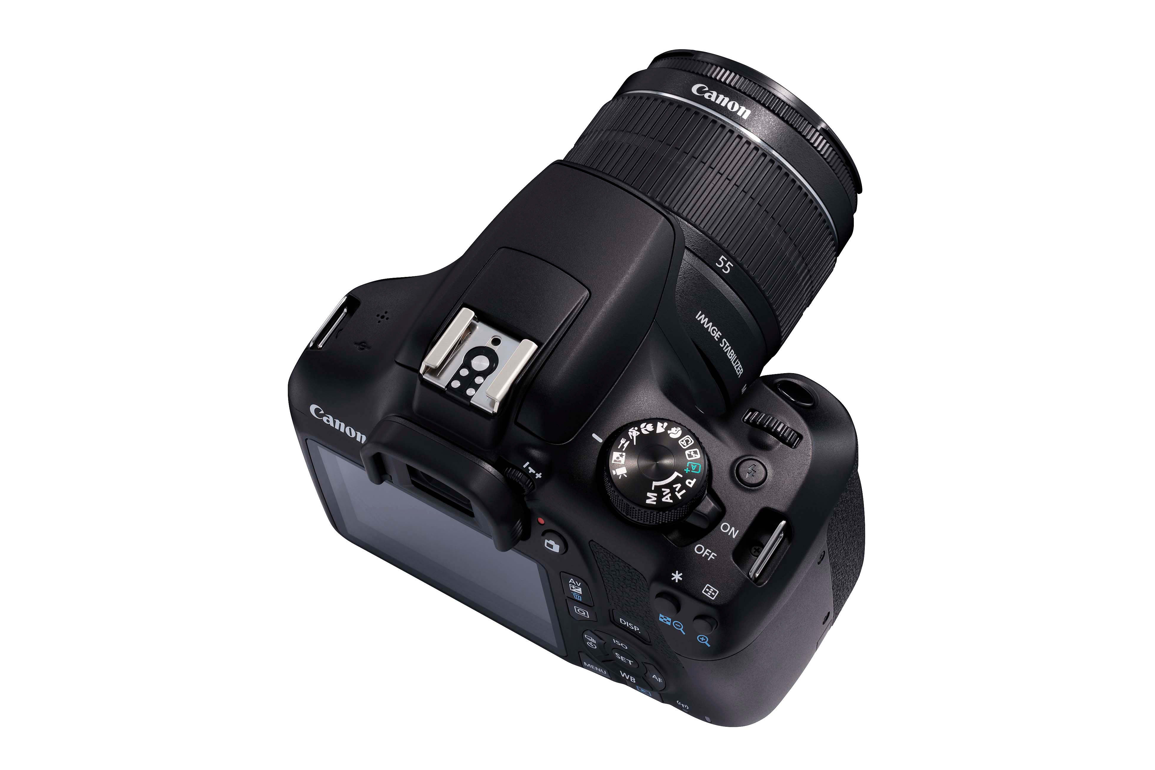 CANON EOS 1300D + 18-55MM IS II Spiegelreflexkamera, 18 Megapixel, 18-55 mm Objektiv (IS II), WLAN, Schwarz