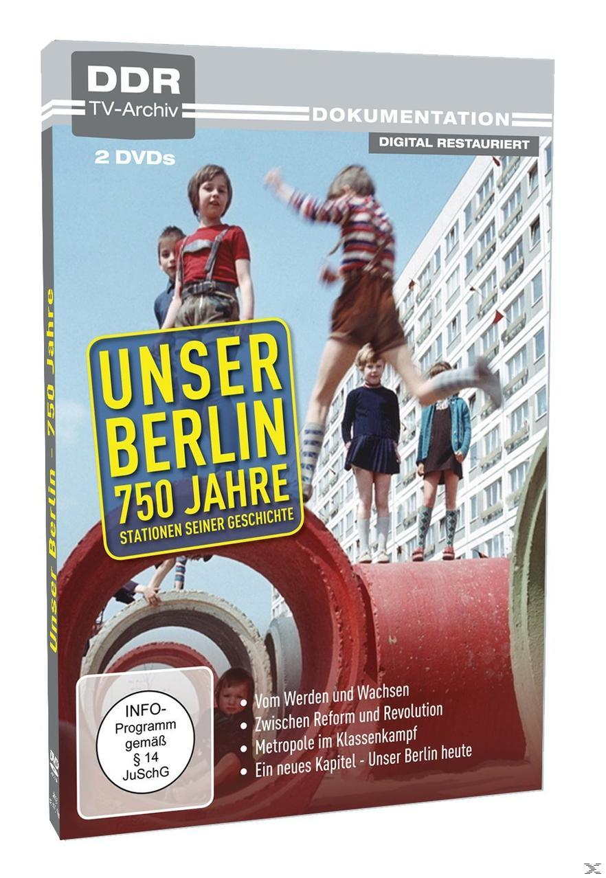 DVD-Cover: Kinder auf Rohren, Titel auf Deutsch, Text zur Geschichte Berlins. Himmelshintergrund.