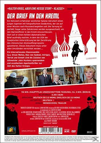 DVD-Cover: Der Brief an den Kreml, mit rotem Hintergrund und Filmbildern.