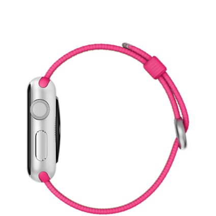 APPLE Watch 38 mm MMF32FD/A Smart Watch Aluminium/Nylon, 130-200 mm, Pink