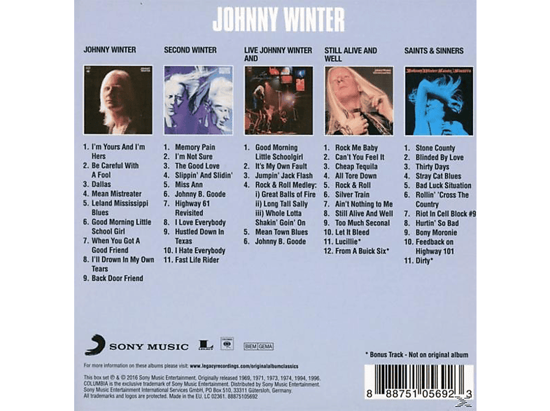 Johnny Winter Original Album Classics Cd