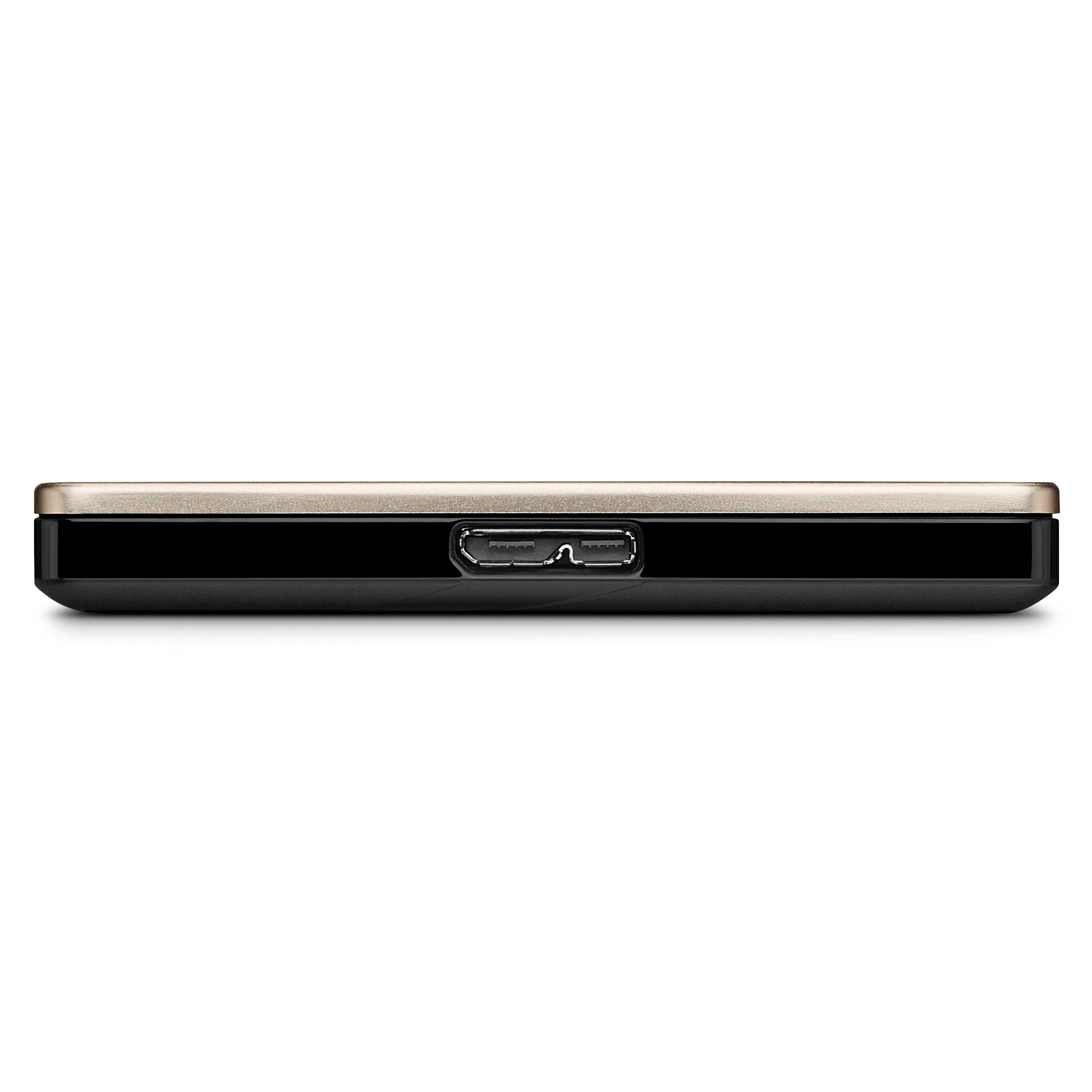 SEAGATE Backup Plus Ultra slim Festplatte, 2 TB HDD, 2,5 Zoll, extern, Gold