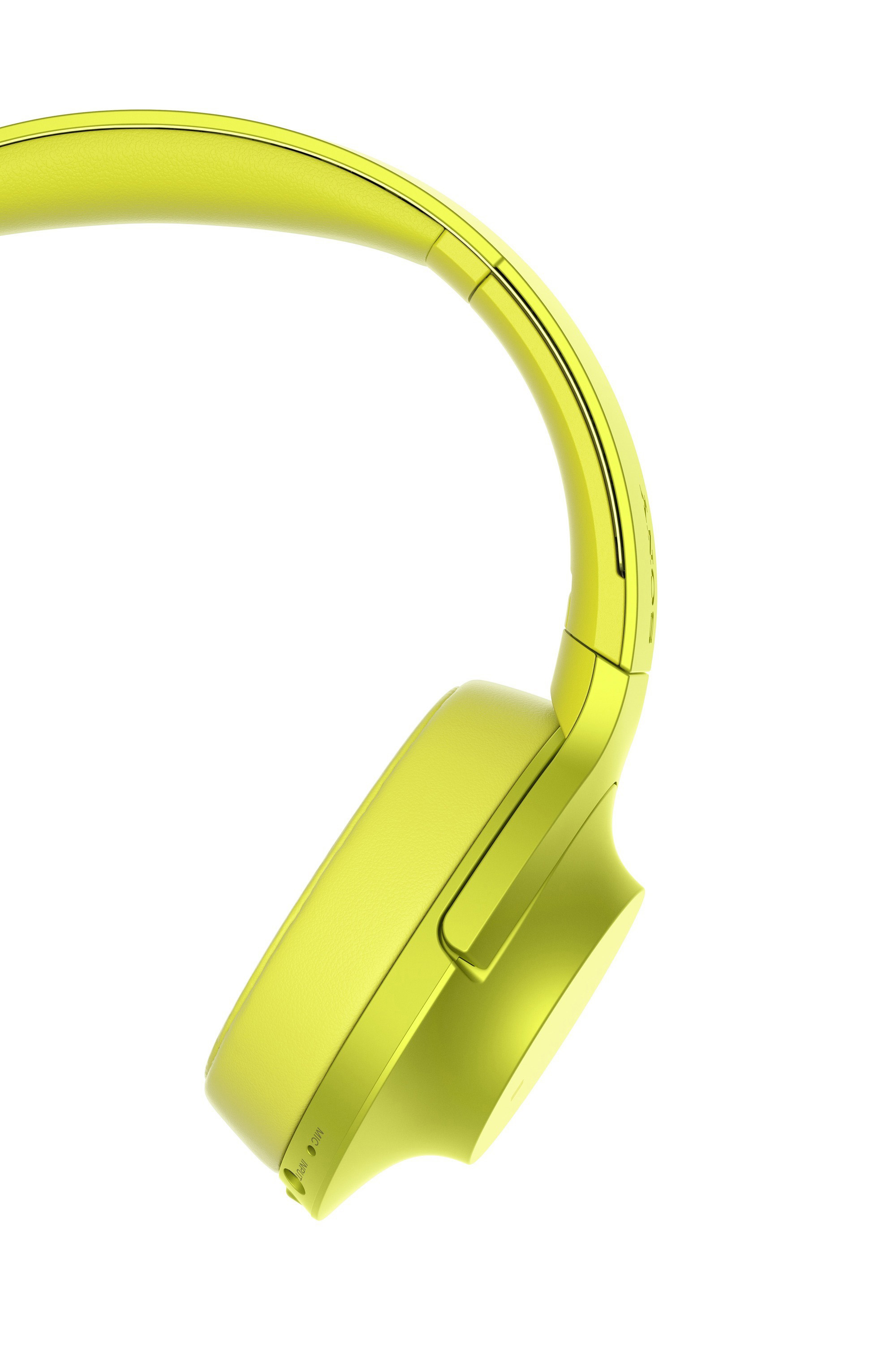 SONY MDR-100ABN h.ear on Wireless NC, Over-ear Kopfhörer Bluetooth Gelb