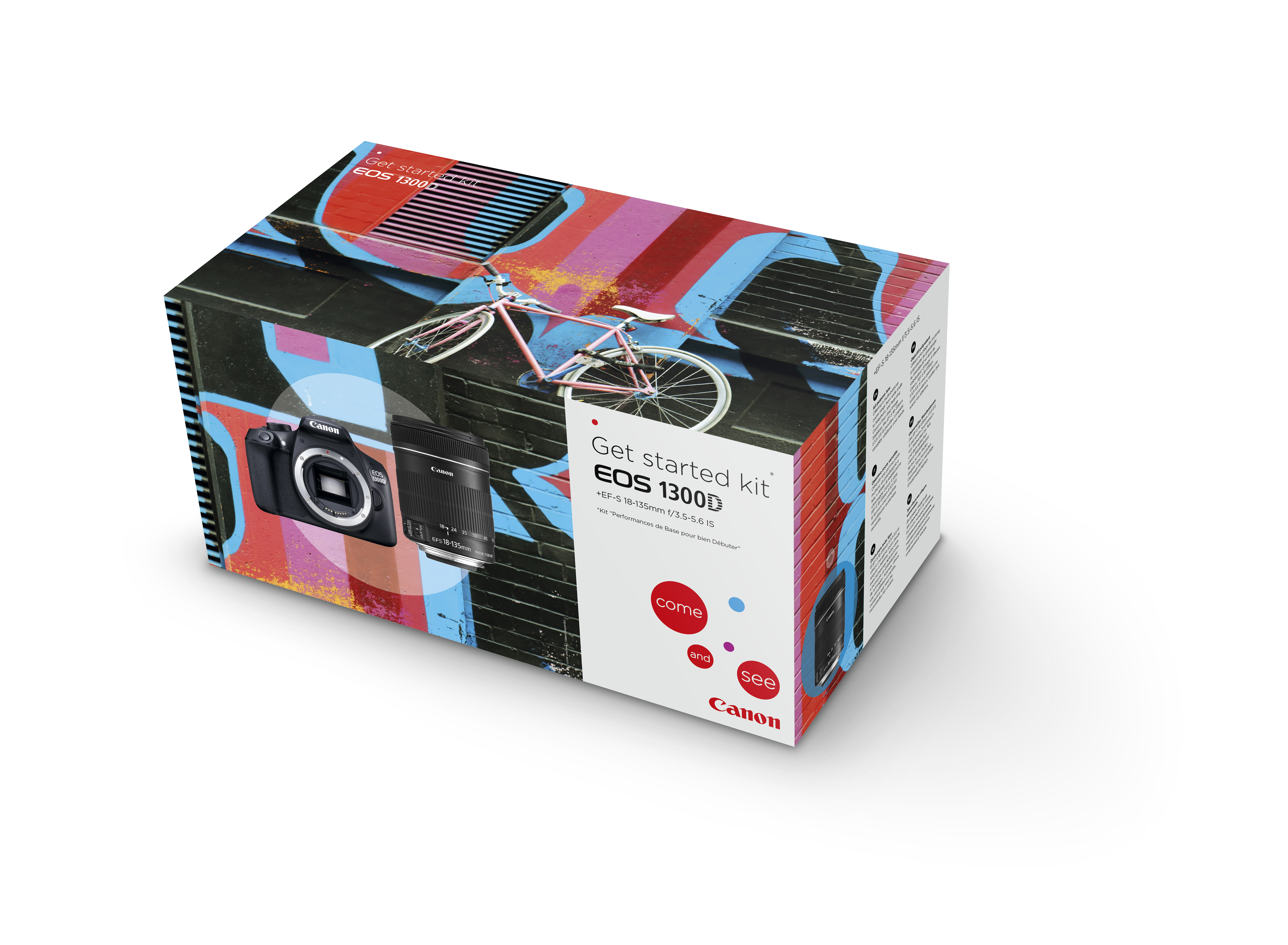 CANON EOS 1300 D + 18-135MM IS II Spiegelreflexkamera, 18 Megapixel, 18-135 mm Objektiv (IS), WLAN, Schwarz