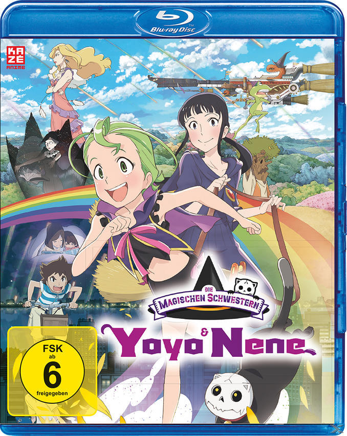 DVD-Hülle mit Zeichentrickfiguren, blauem Hintergrund und Text.