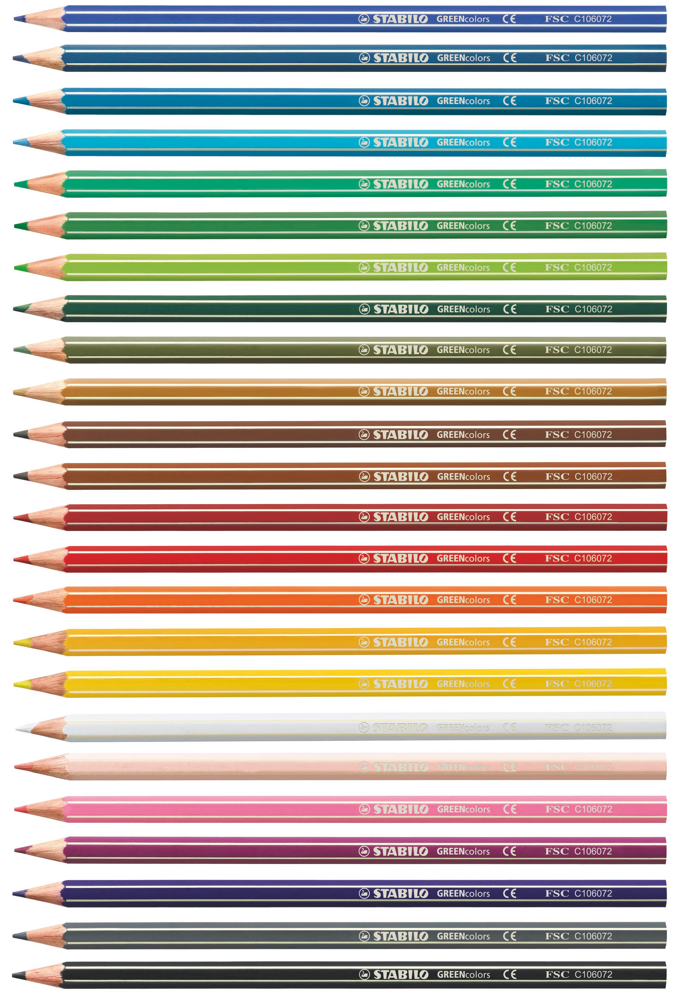 STABILO Greencolors Buntstifte Bunt (24 Farben)