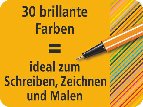 STABILO Point 88 Fineliner Bunt (30 Farben)