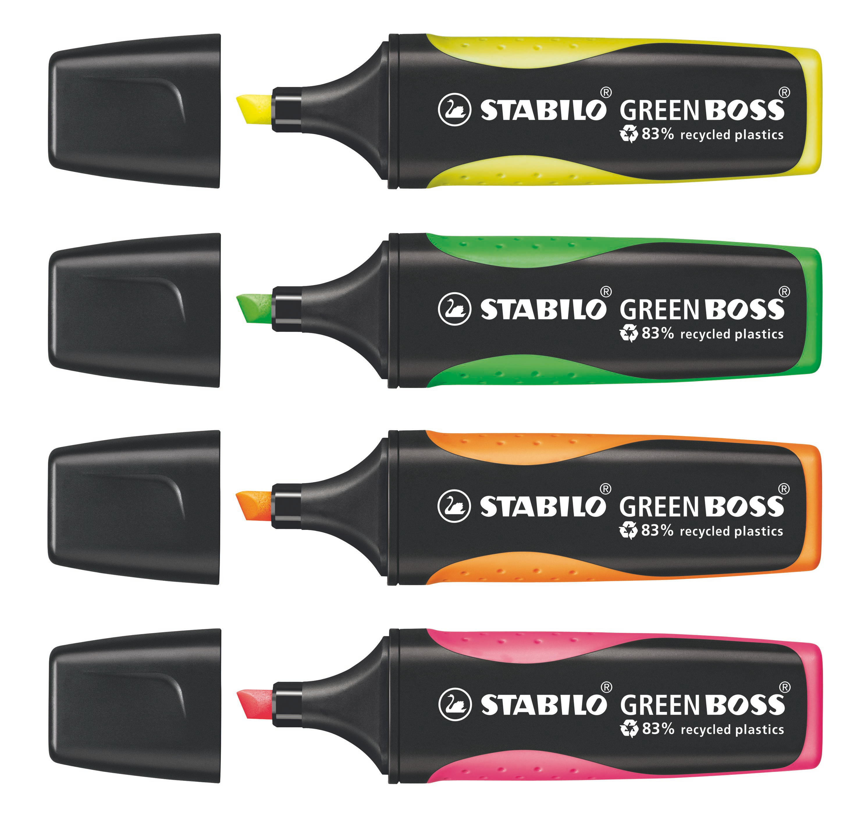 STABILO GREEN BOSS Textmarker Gelb/Orange/Grün/Pink