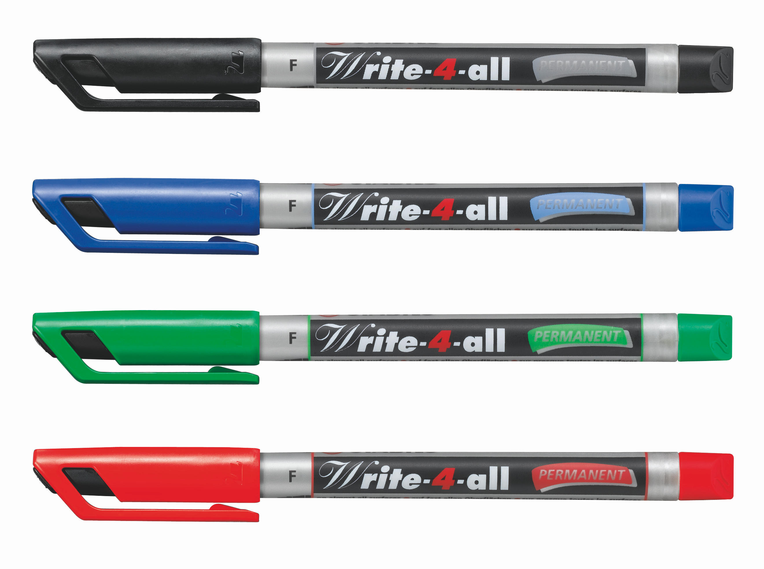 STABILO Write -4-all Permanent-Marker Blau/Schwarz/Grün/Rot