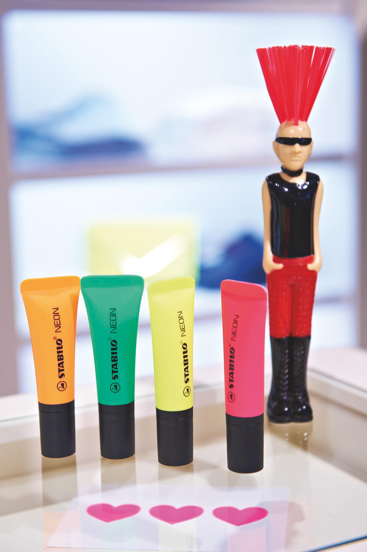 STABILO NEON - 3er Pack Textmarker Gelb/Orange/Grün