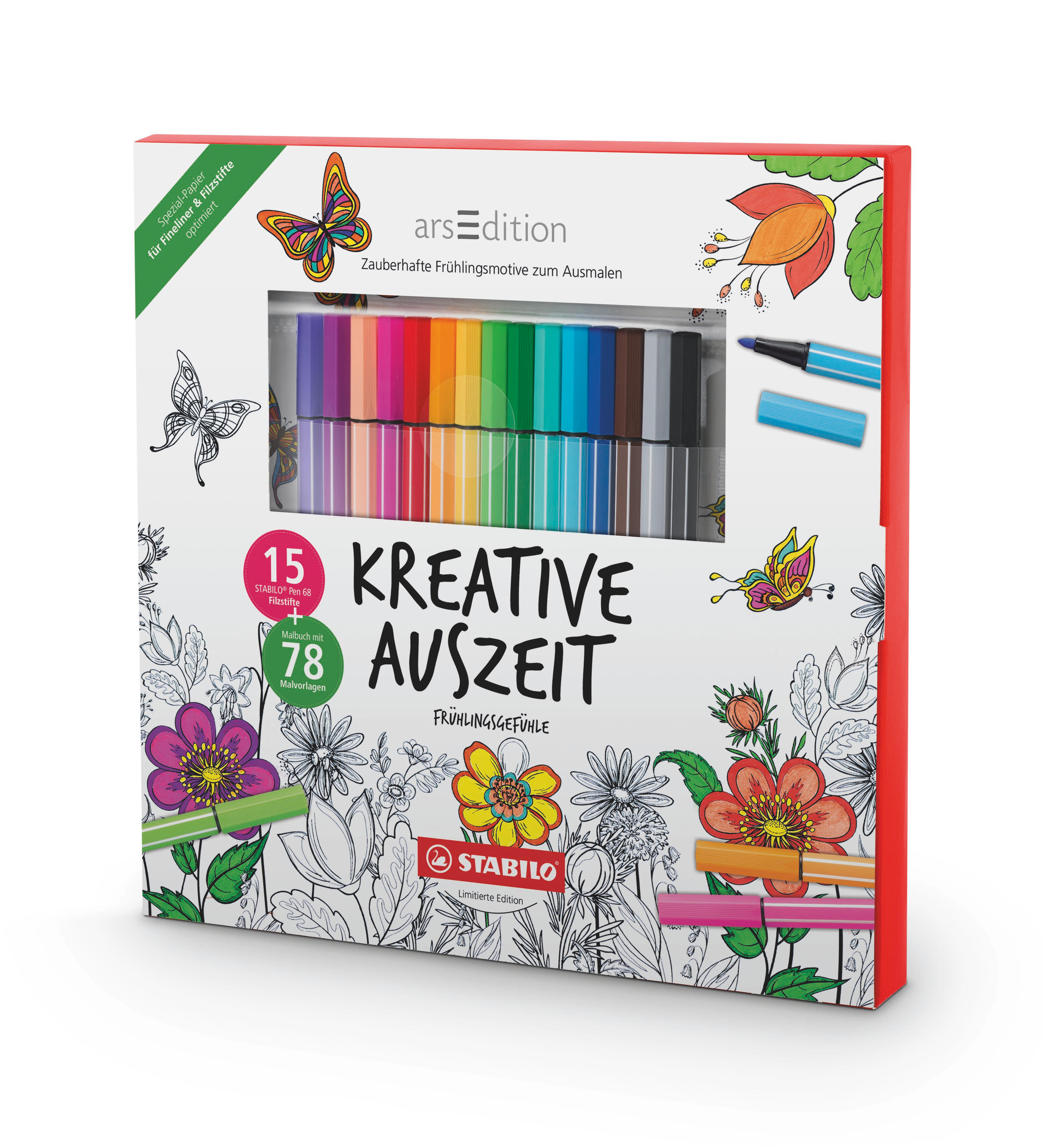 STABILO Kreative Auszeit Malbuch Bunt (15 Farben)