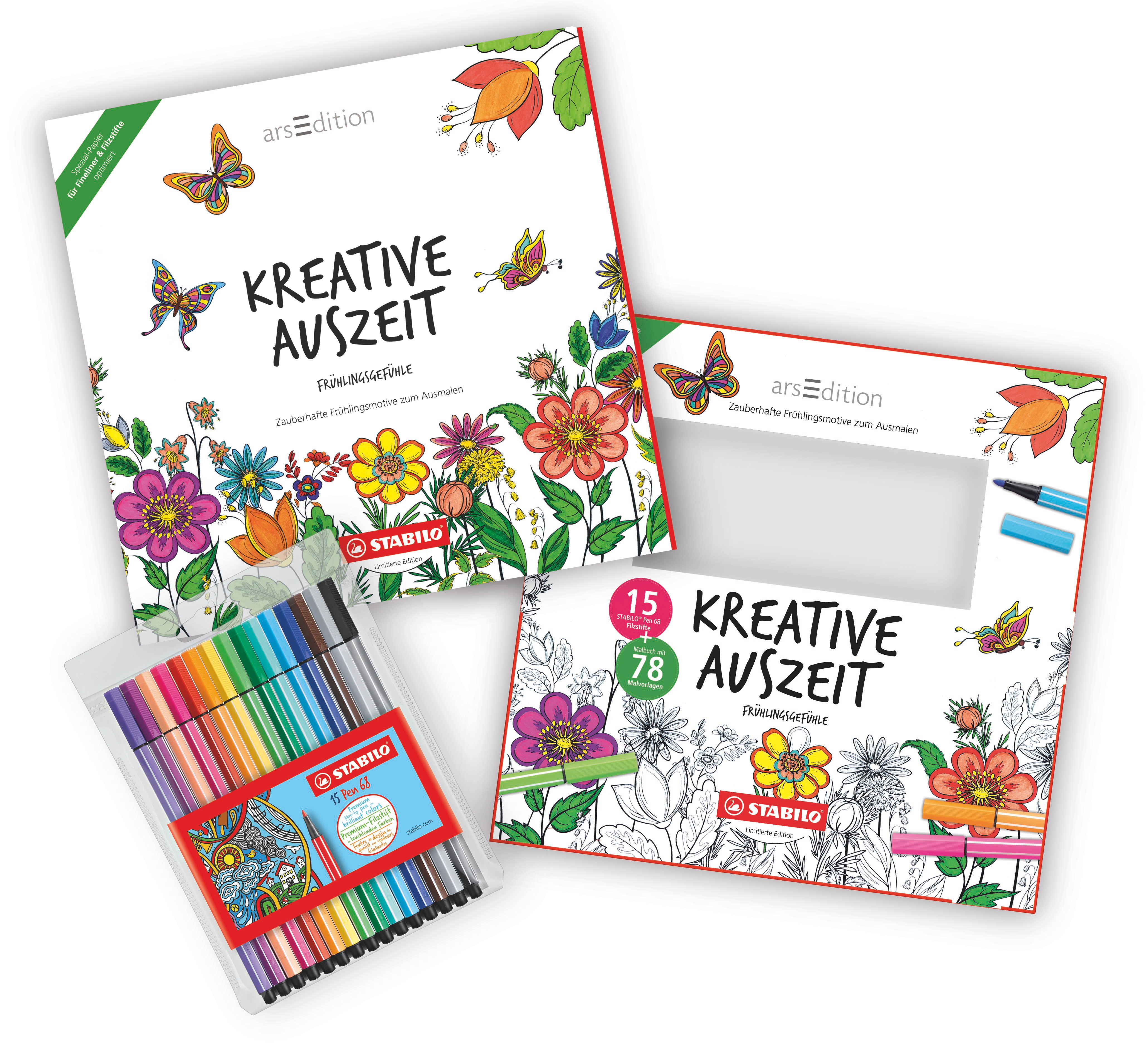 STABILO Kreative Auszeit Malbuch Bunt (15 Farben)