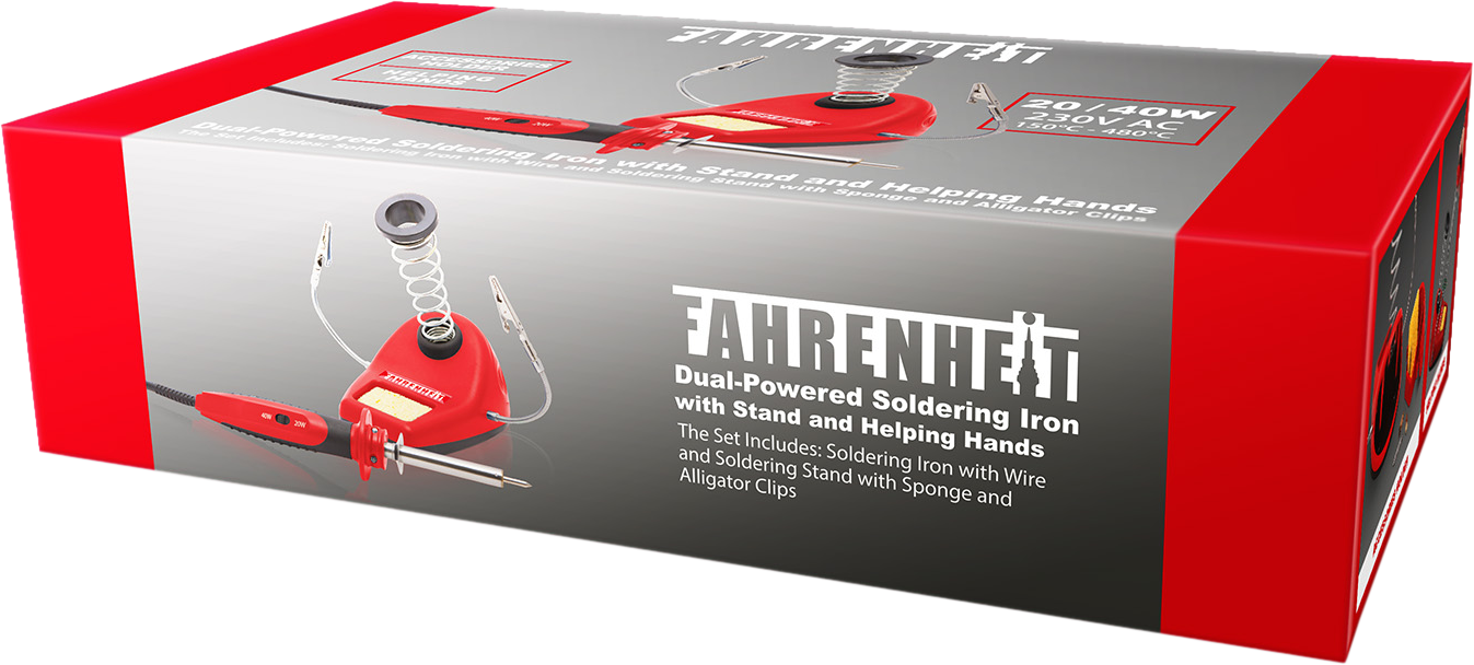 FAHRENHEIT 28019 - Forrasztópáka + tartó, 20W, 40W