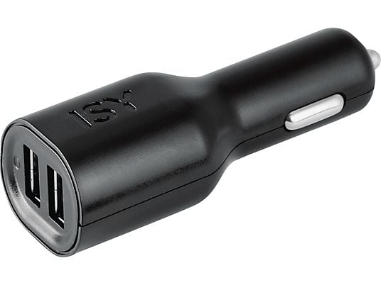 ISY ICC-5100 2-PORT CAR CHARGER 2.4A - KFZ-Ladegerät (Schwarz)