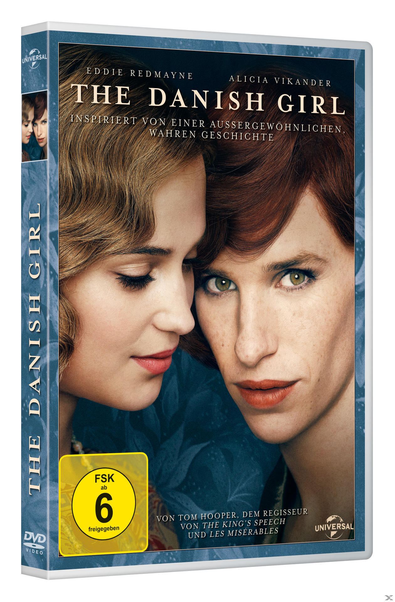 DVD-Cover: 'The Danish Girl', mit Eddie Redmayne und Alicia Vikander.