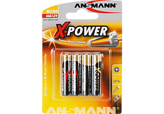 ANSMANN 5015653 AAA Micro Batterie, Alkaline, 1.5 Volt 4 Stück