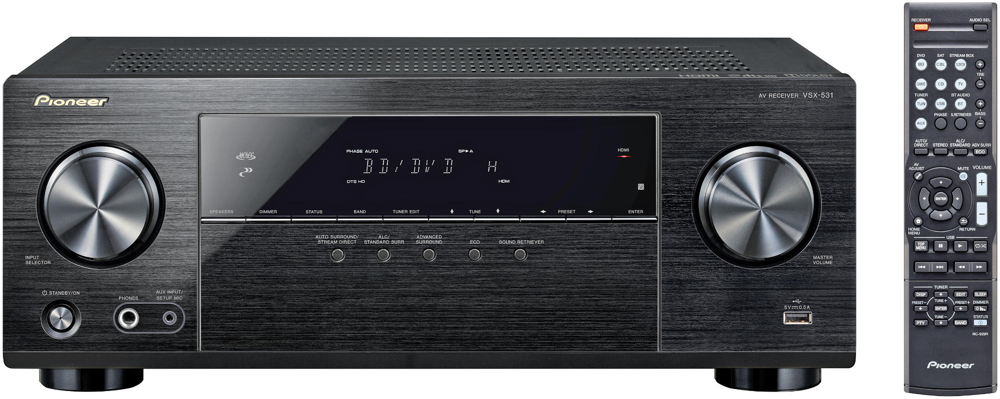 Home Cinema - Pioneer HTP 206 4K, Canales 5.1, Bluetooth, Negro