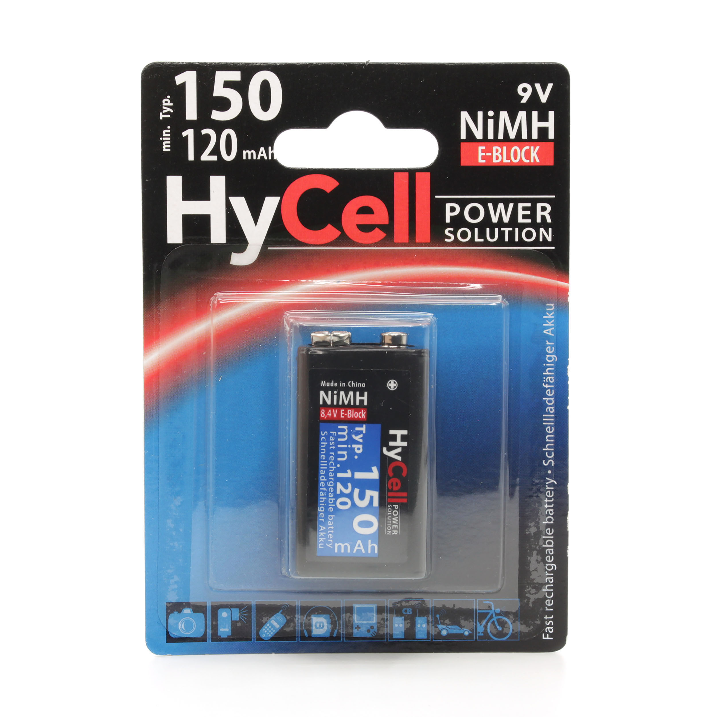 HYCELL 5035322 9 Volt Akku, 9 Volt, 150 mAh, 120 mAh 1 Stück