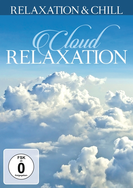 DVD-Cover. Cloud Relaxation. Weiße Wolken am blauen Himmel. Der Titel ist sichtbar.