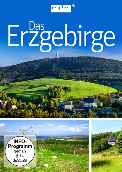 Ein DVD-Cover mit einer Landschaftsansicht, mit Bergen, grünen Feldern und Häusern.