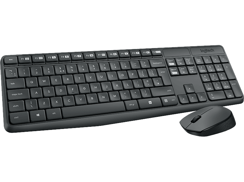 LOGITECH Draadloos toetsenbord + Draadloze muis MK235 AZERTY BE