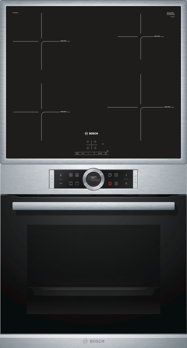 BOSCH HBD60DO50 8 (Backofen), 4 (Kochfeld), Einbauherdset (Induktionskochfeld, A, 71 l)