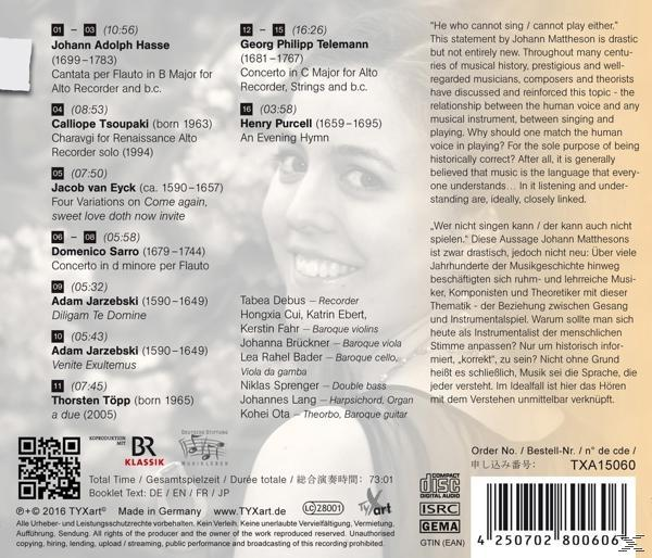 Tabea Debus, Debus Ensemble - Cantata Per Flauto  - (CD)