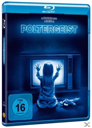 Poltergeist DVD-Cover mit einem Mädchen vor einem Fernseher.