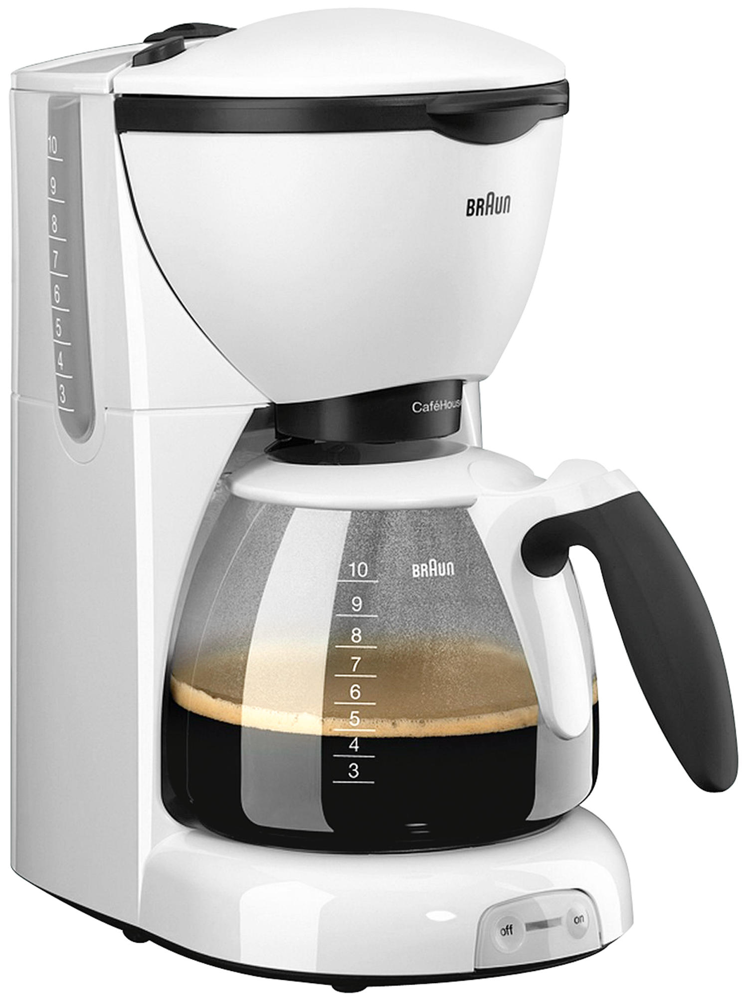 BRAUN CaféHouse PurAroma KF 520/1 Kaffeemaschine Weiß