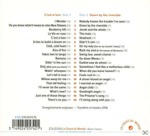 Boîtier de CD avec liste des pistes et le texte 'C'est si bon'.