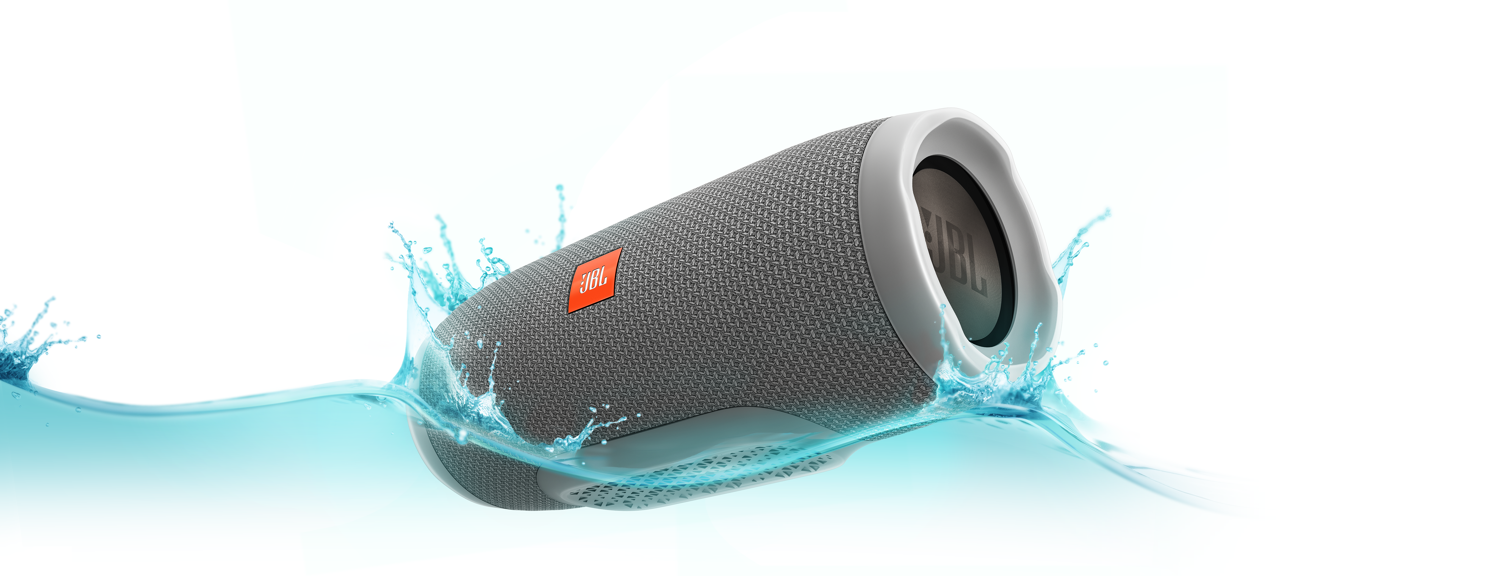 JBL Charge 3 Bluetooth Lautsprecher, Grau, Wasserfest