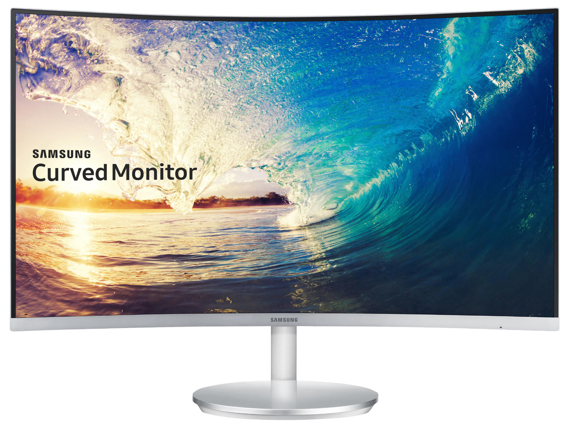 Monitor - Samsung C27F591FDU, 27 pulgadas, FullHD, Curvo, Altavoces, plateado